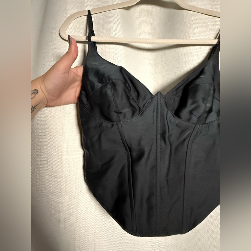 Urban Outfitters Black Karissa Bustier Corset Top Size Medium - Picture 5 of 9